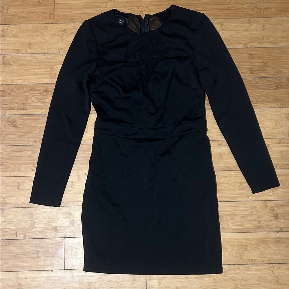 bebe Elegant Black Long Sleeve Dress